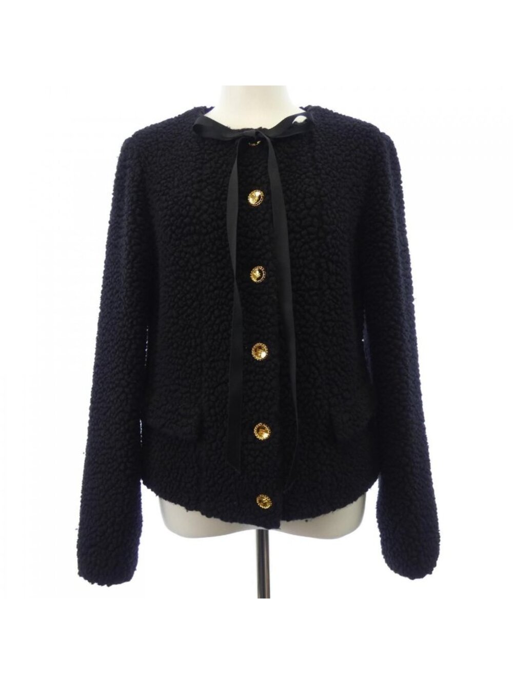 Chanel Collarless Jacket Black